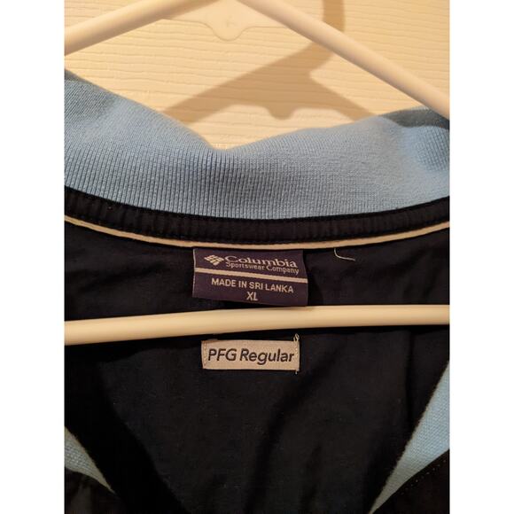 Columbia PFG Blue Polo Shirt UNC North Carolina Tar Heels Short Sleeve Size XL - Picture 6 of 6